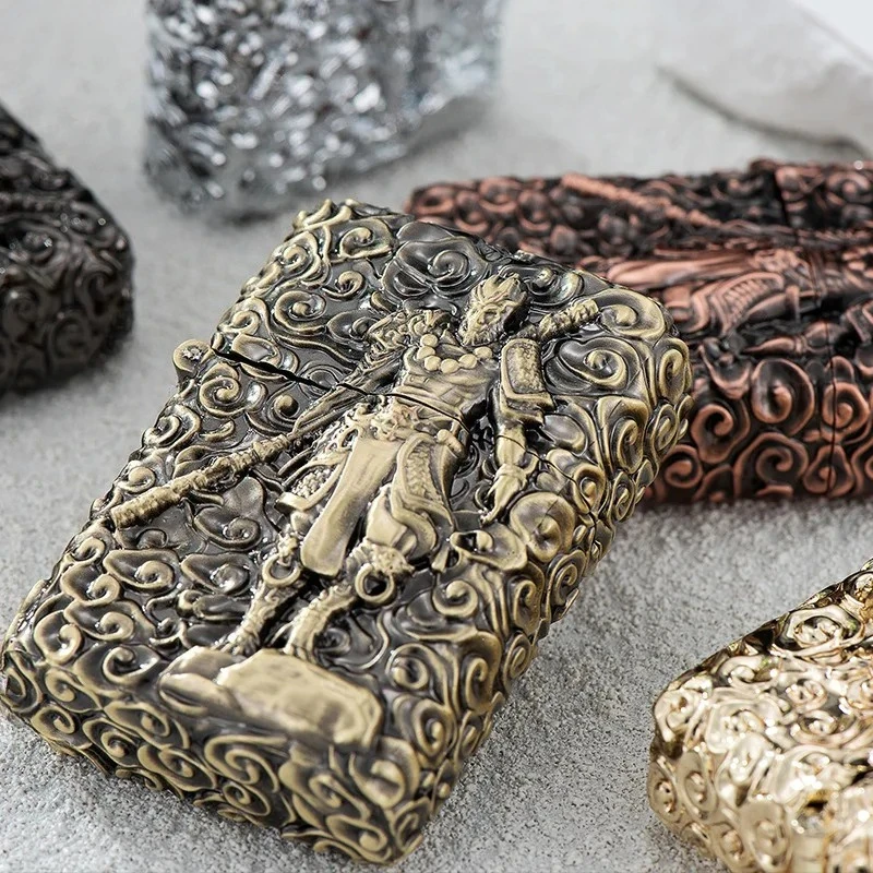 

Black Myth Wukong Metal Lighter High End Classic Retro Relief Men's Exquisite Gift Kerosine Windproof Lighter