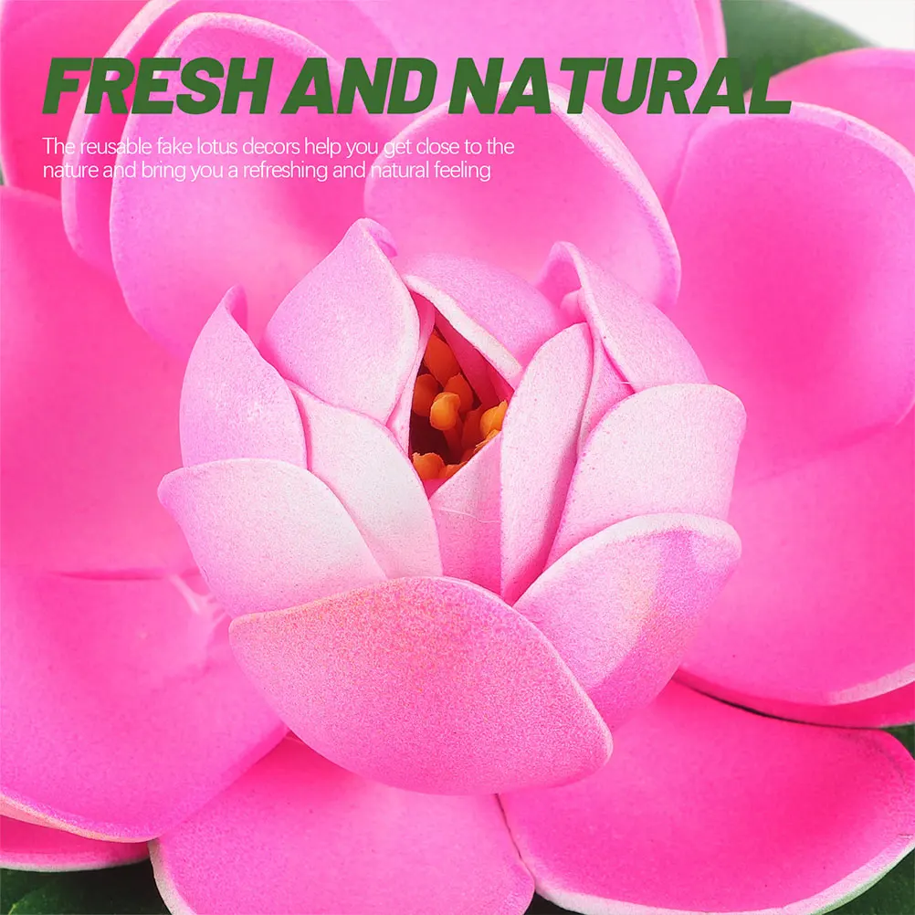 

Decorations Lotus Floating Flowers Pond Simulation Household Garden and Ornaments for Water Feature Aquarium Plants Pink