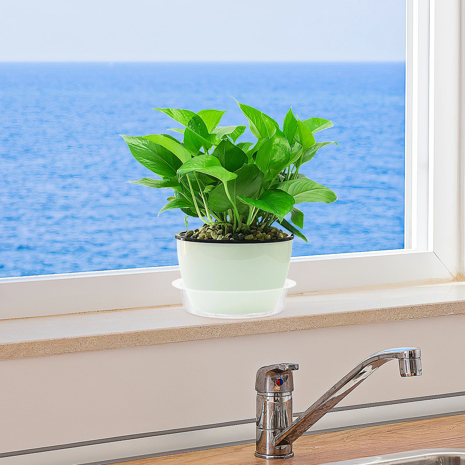 

50 шт. пластиковый поднос для растений, прозрачный материал для домашних животных, цветочный горшок, блюдце, водонепроницаемый поднос для капель для внутреннего и наружного садоводства, 13 см