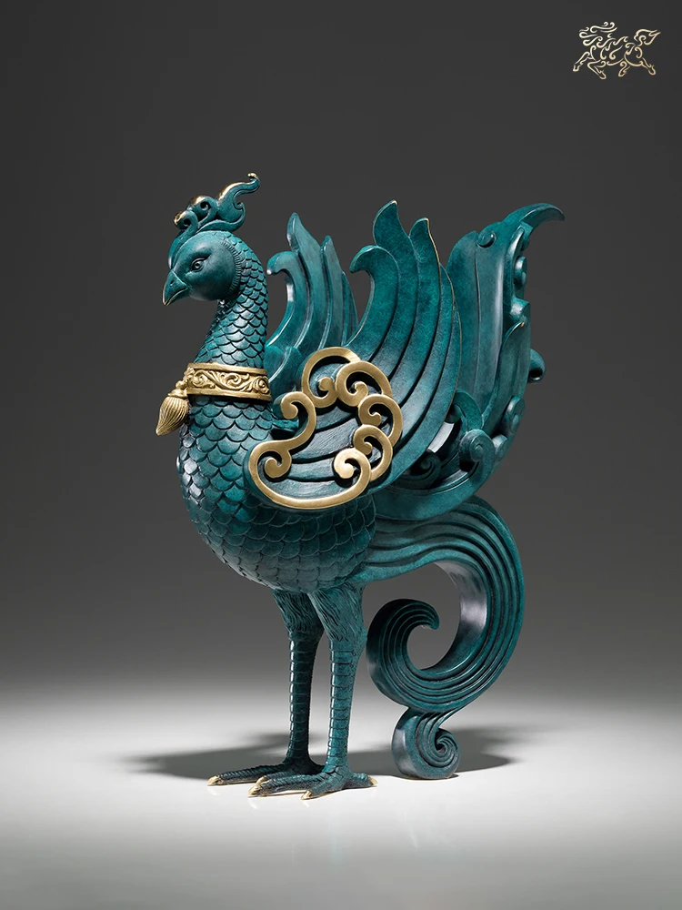 A set 4PCS TOP grade Good LUCK Auspicious talisman brass Sculpture QING LONG dragon BAI HU tiger ZHU QUE XUAN WU turtle