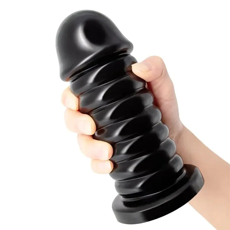 BDSM Giant Anal Plug Dilator Pull Bead Black Dildo Male Prostate Stimulation Female Masturbation Vaginal and Anal Sex Toy Store