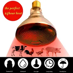 BONGBADA Quartz glass waterproof and explosion-proof red par38 agricultural infrared bulb Suitable for livestock and pets