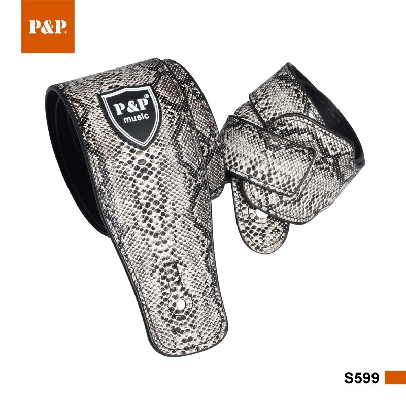 

P & P Guitar Strap, Snake Electric, Shoulder + PU Leather Guitar Strap, Bass Personality Strap