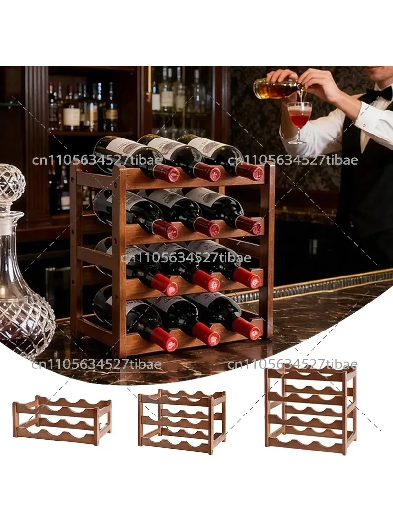 Newest 6/8/9/12 Bottles Wooden Wine Holders/Creative Grid Wine Simple Wine Cabinet Assemble Storage Rack Bar Tools /wine Rack