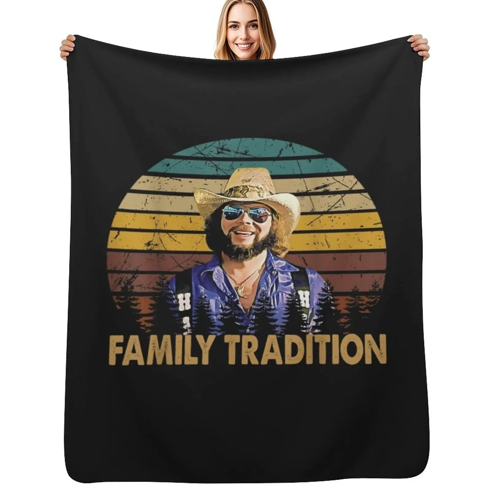 

Vintage Hank Arts Williams Country Music Outfits Family Traditions Throw Blanket Year Round Soft Comfortable Blanket for Home