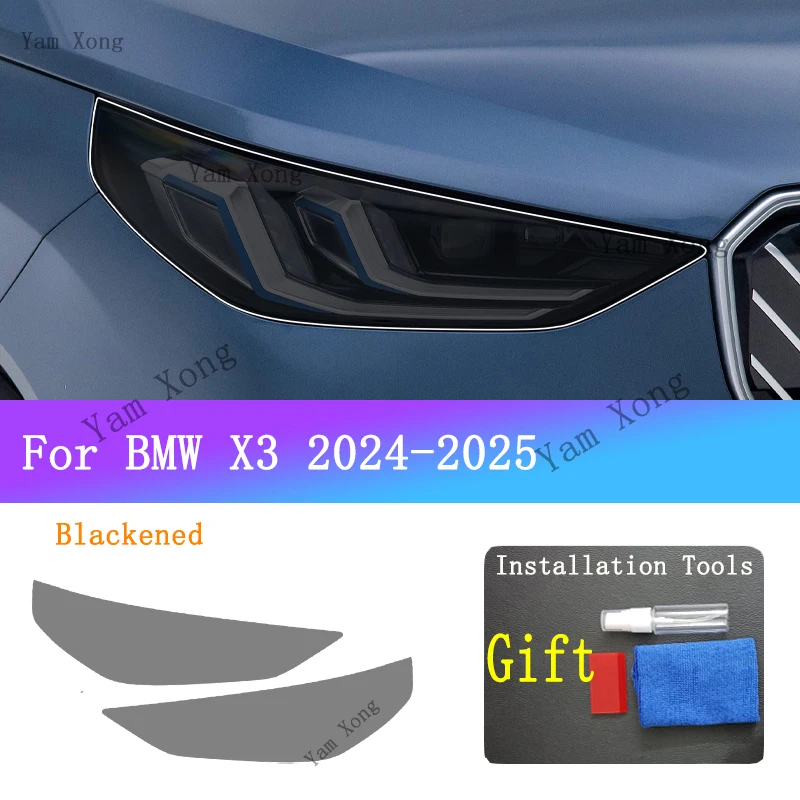 For BMW X3 2024 2025 Repair  Car Headlight Tint Anti-Scratch Smoked Black Transparent Protective Cover Film TPU Stickers - Image 6