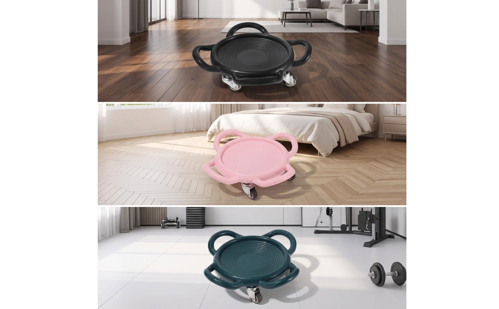 Core Training Slider with Handles Stable Ab Wheel Slider with Caster Wheels Fitness Equipment Smooth-Rolling for Home Gym Owners Core Training Slider with Handles Stable Ab Wheel Slider with Caster Wheels Fitness Equipment Smooth-Rolling for Home Gym Owners