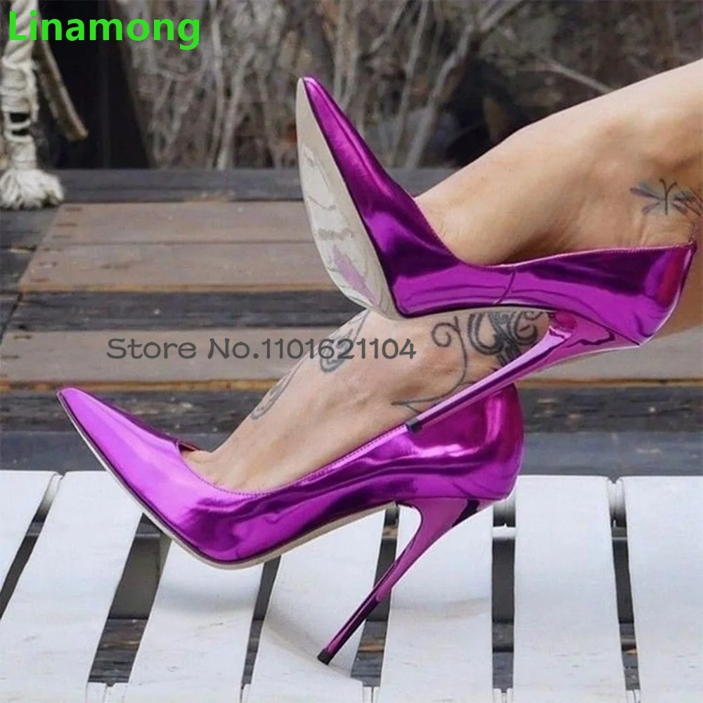 

Thin High Heel Pointed Toe Pumps For Female Women Sexy Elegant Multiple Color Option Slip-On Solid Shallow Dress All-Match Shoes