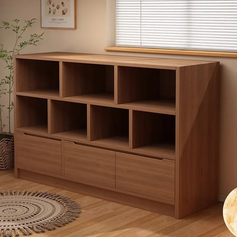 Bookcase, locker integrated against the wall, locker, living room wall small narrow cabinet, bedroom bedside low cabinet bay win