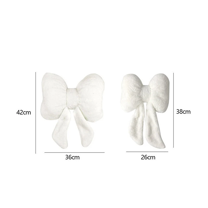 Bowknot Car Headrest Pillow Lovely Auto Seat Head Support Neck Protector Cushion Plush Automobiles Lumbar Rest Car Kits