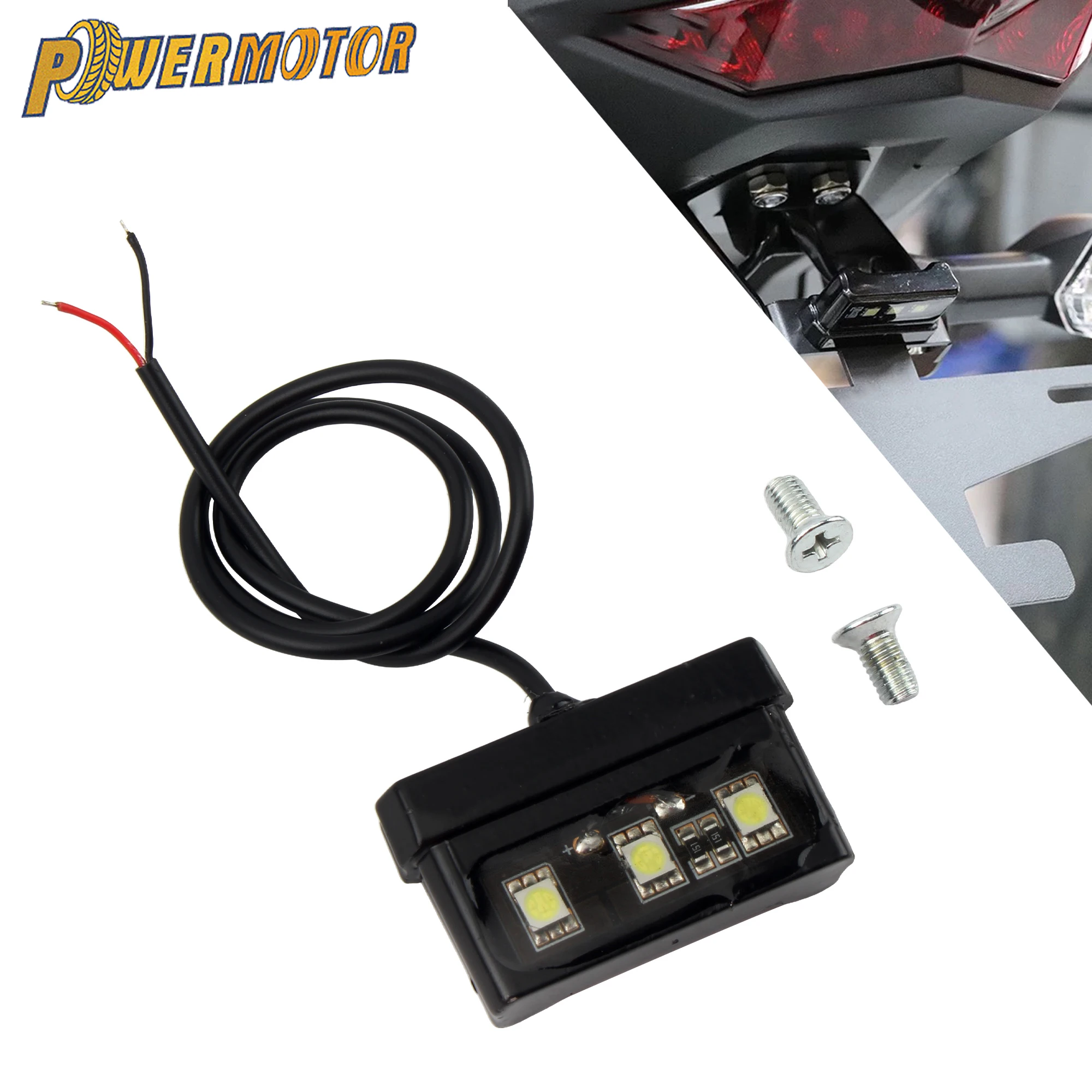 

For Yamaha Motorcycle LED License Plate Light Decorative Lamp MT-07/FZ-07 2013-2023 Supermoto Enduro Motocross Modified Parts