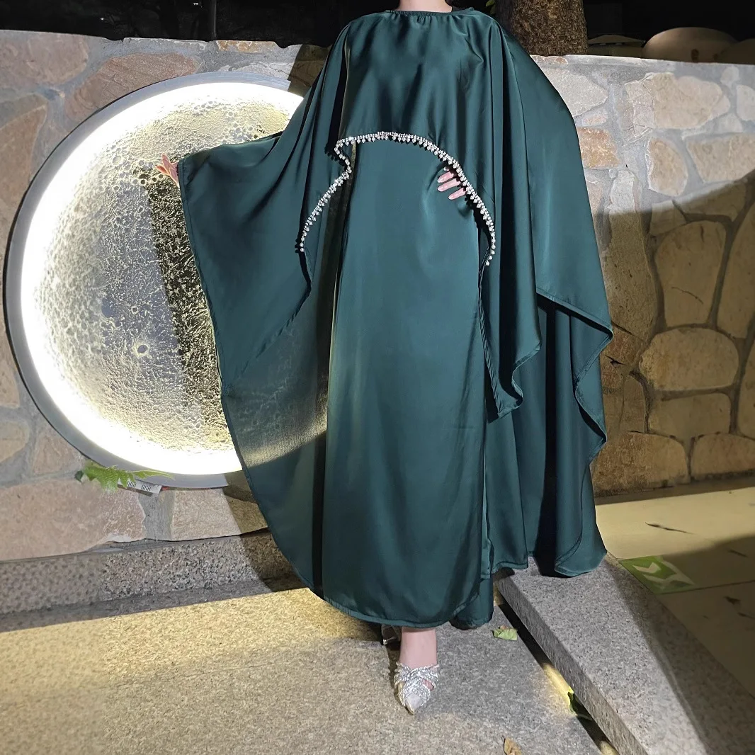 Eid femmes musulmanes Robes Abaya perle chaîne maroc caftan dubaï Abayas Islam Jalabiya robes Ramadan 2025 arabe longue Robe