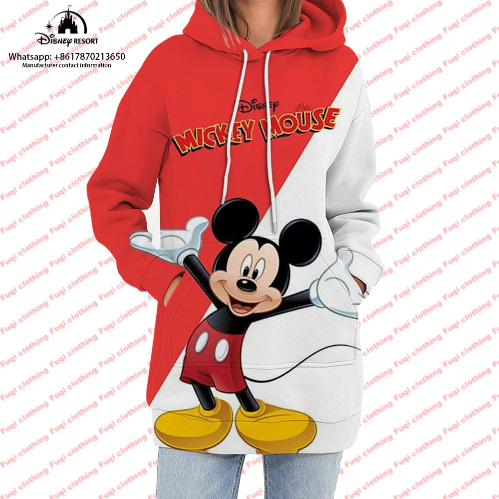 

2025 New Year Women's Hoodie Sweatshirt Fashion Comfortable Casual Mickey Minnie Cartoon Printed Sweatshirt y2k