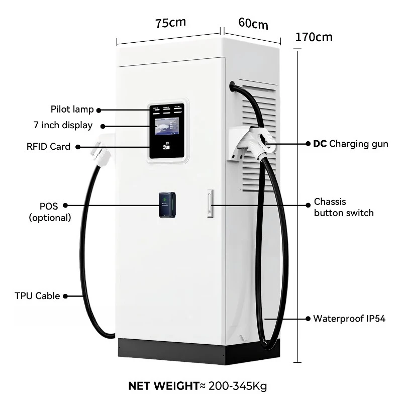 Universal Commercial 120KW 180KW 240KW  Ccs Gbt Public OCPP IP54 Rapid Floor Mounted Ev Charging Station Smart