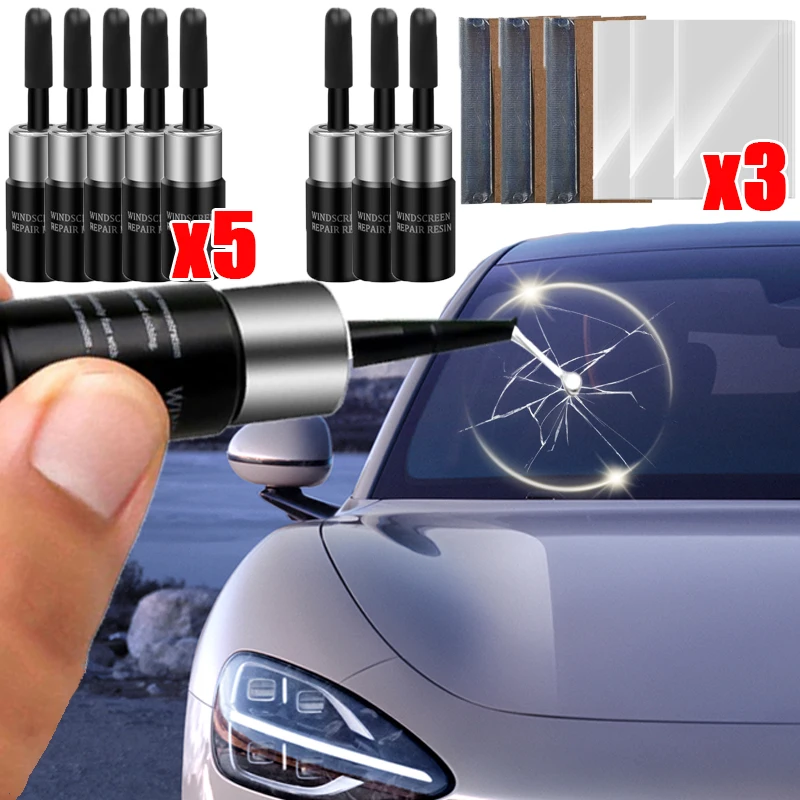 Auto Windshield Scratch Repair Agent Crack Fix Without Scratch Curing Glue Glass Fixing Resin Kit Automotive Accessories