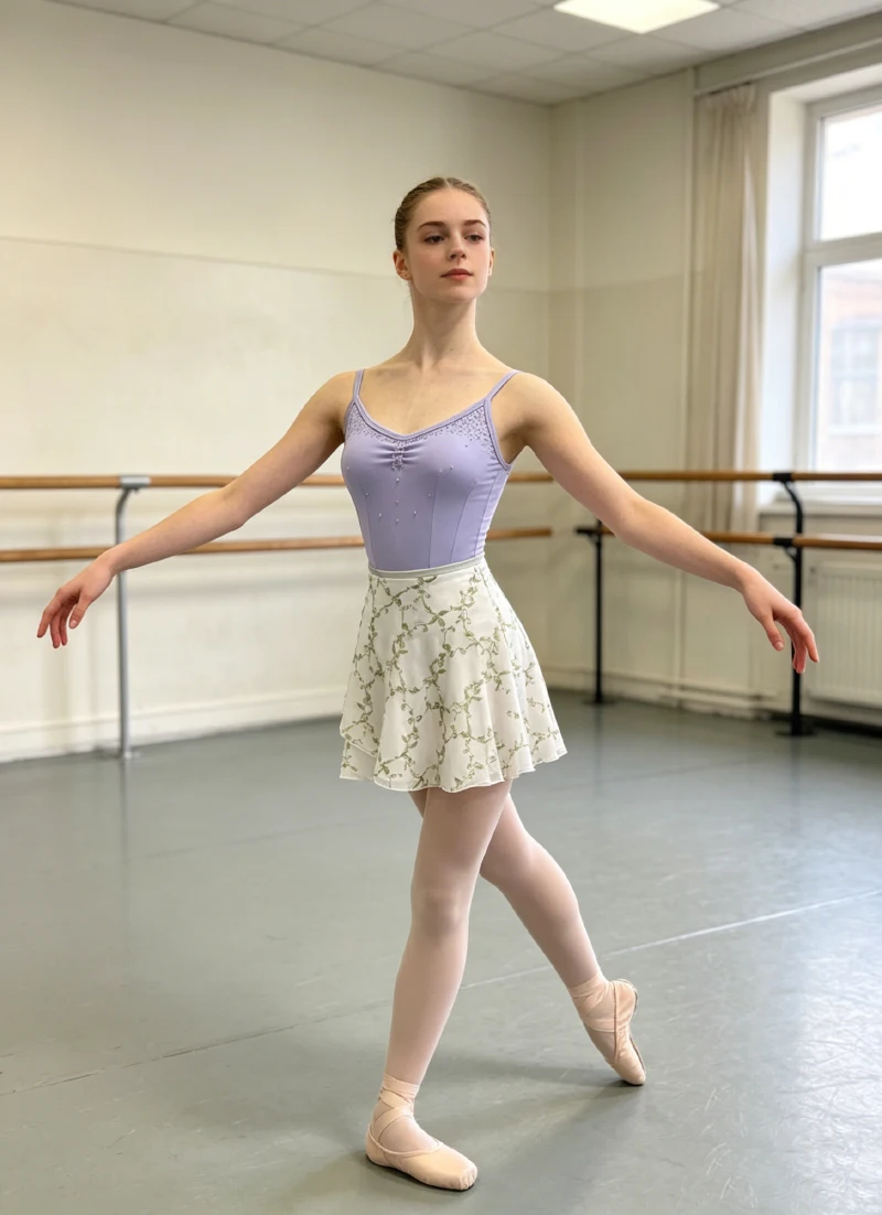 Women Ballet Small Apron Tutu New Style High Quality Printing Practice Leotard Skirt Adult Elegance Ballet Dancing Dress