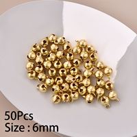 50Pcs 6mm Mini Aluminum Gold Colorful Jingle Pendant Tiny Brass Bells For Dog Christmas Tree Decoration/DIY Crafts Accessories