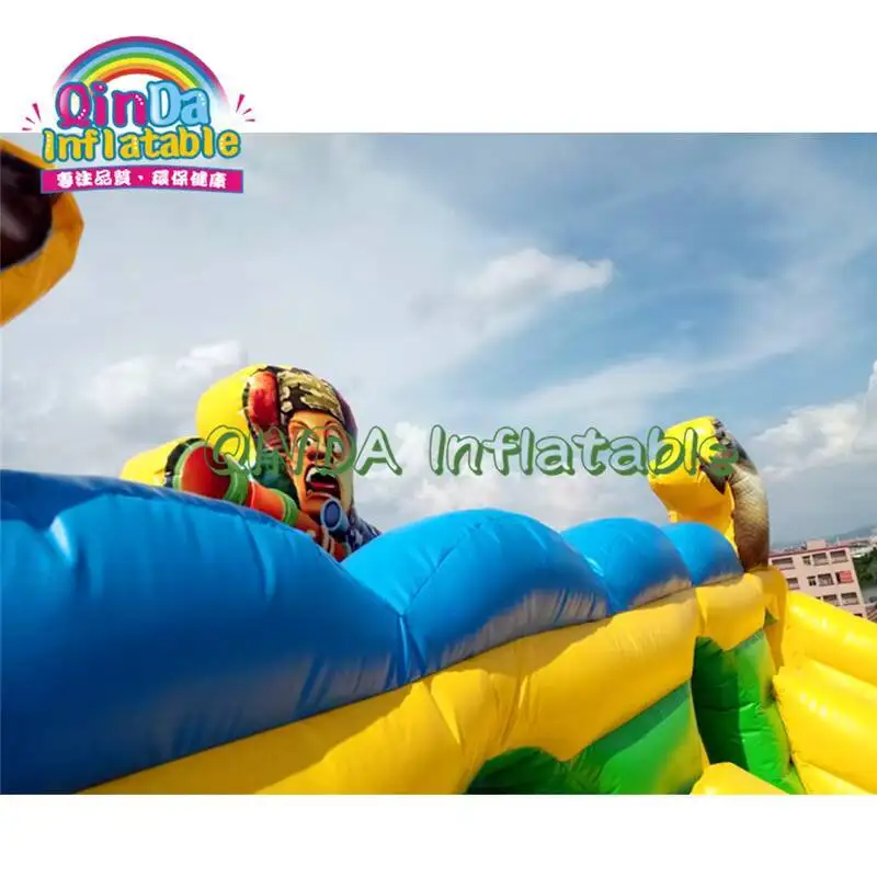Château gonflable combiné de toboggan d'eau de maison de rebond d'ours de qualité commerciale cavalier gonflable adulte
