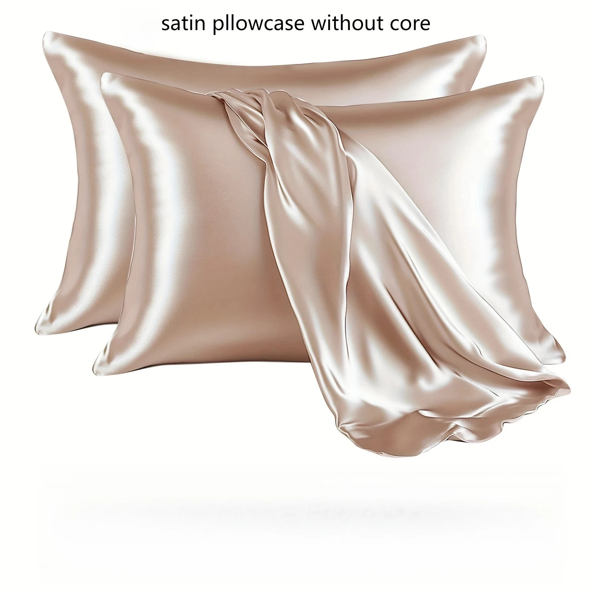 Satin Pillowcase - Anti-Allergy Breathable Bedding Polyester Satin with Envelope Closure Machine Washable & Skin-Friendly