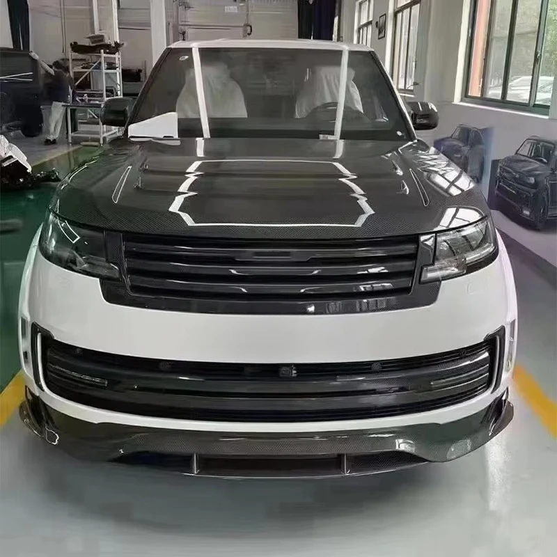 Dry Carbon Fiber Body Kits for  Range Rover Carbon Fiber  Front Bumper Lip Rear Diffuser Side Skirts