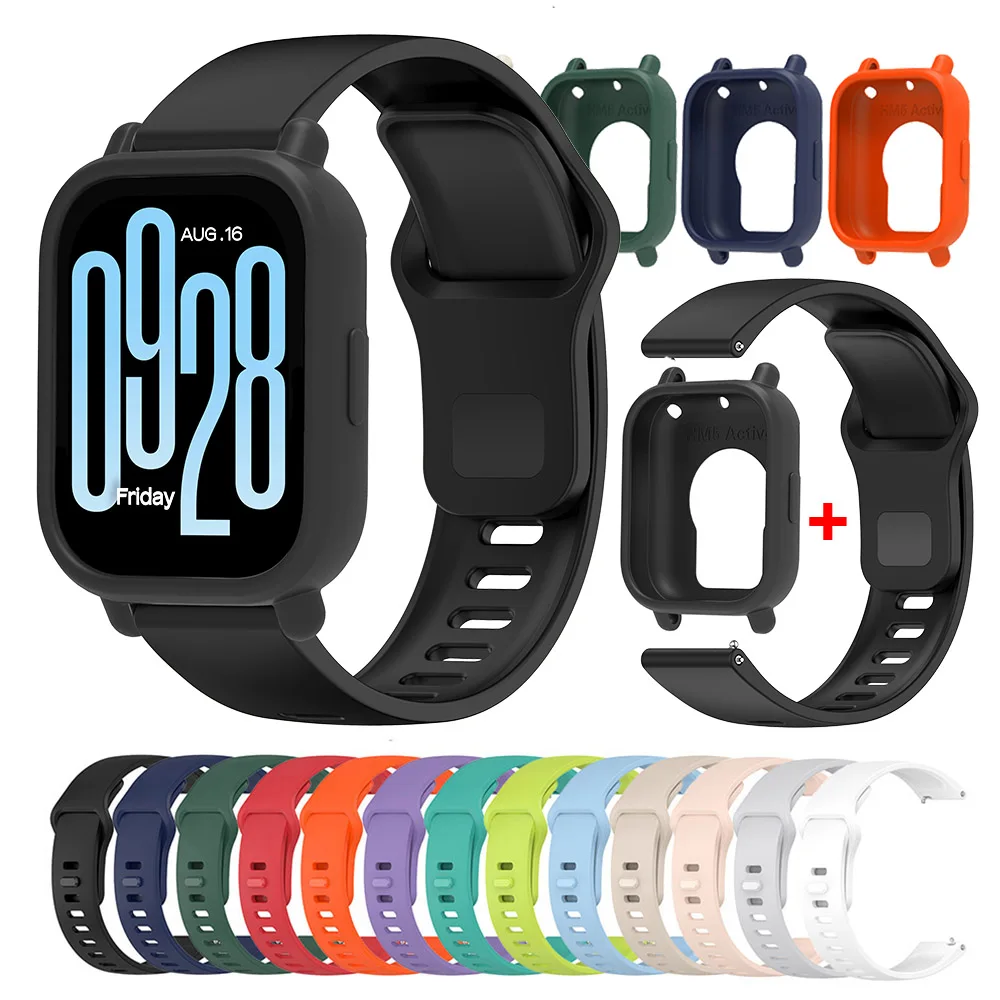 �y�Z�[�����z�V���R���X�g���b�v + �ی�P�[�X Redmi Watch 5 �A�N�e�B�u�X�}�[�g�E�H�b�`�o���h�p