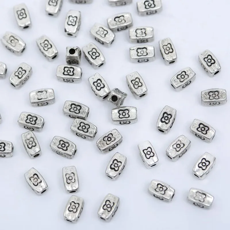 100pcs/lot Tibetan Silver Plated Loose Spacer Beads Metal beads Charms For Jewelry Making DIY Jewelry Finding Bracelets Necklace