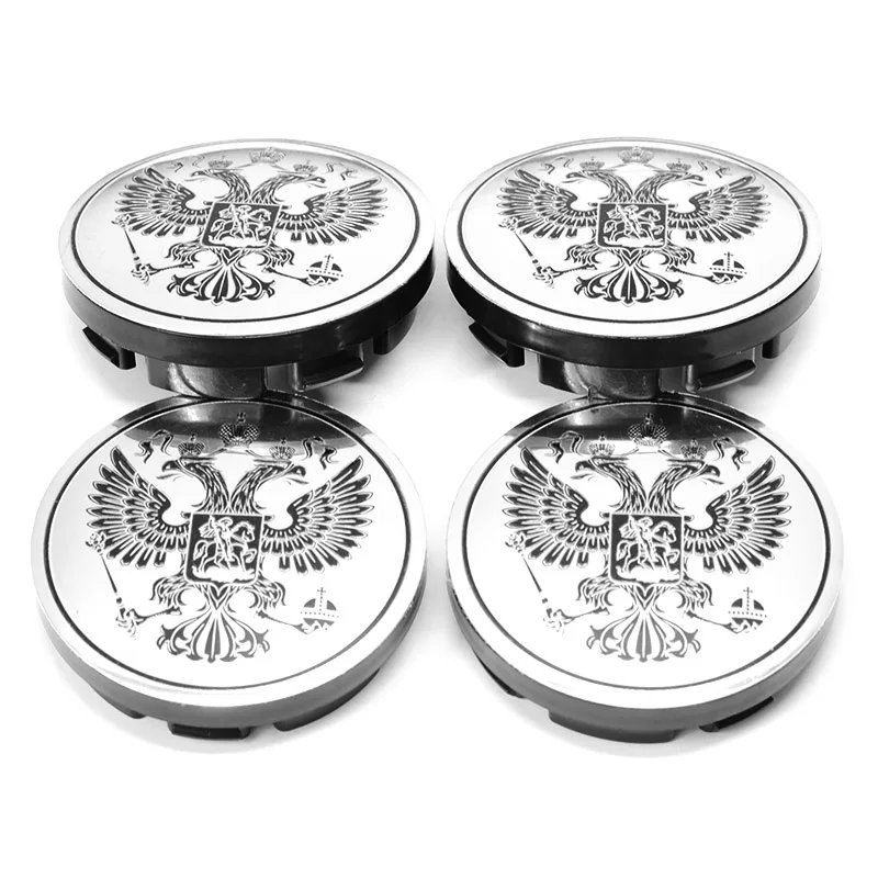 4pcs 56MM Car Styling Russian Eagle Shield Flag Car Wheel Center Hub Cap Auto Wheel Rim Hubcap Dust Cover Russia National Emblem