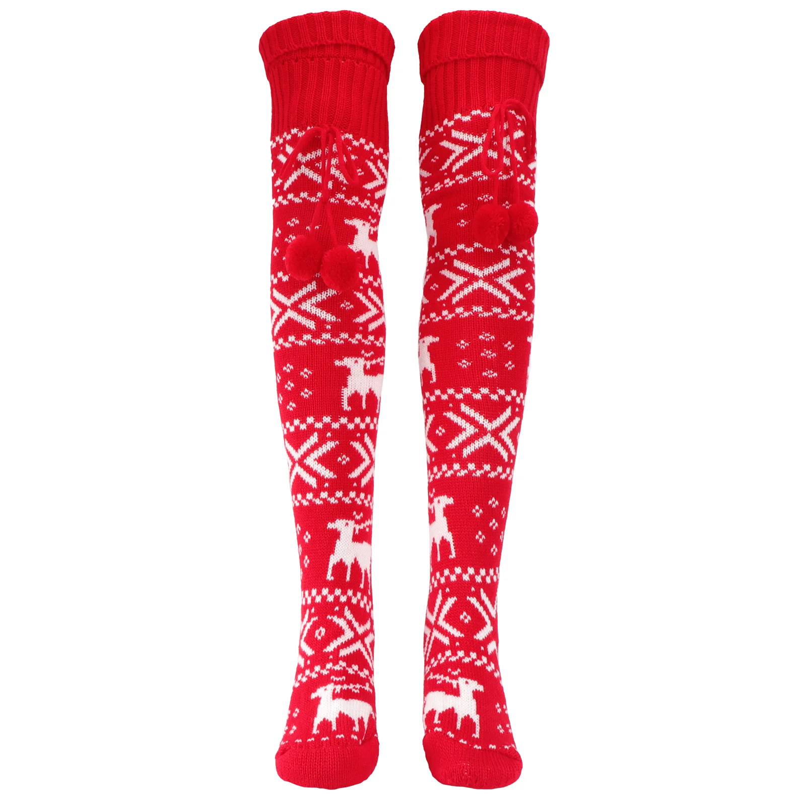 

Christmas Socks Long Ultra-long Tube Keep Warm Stocking Acrylic Girl Piled Stockings Winter Dress Accessories Women's