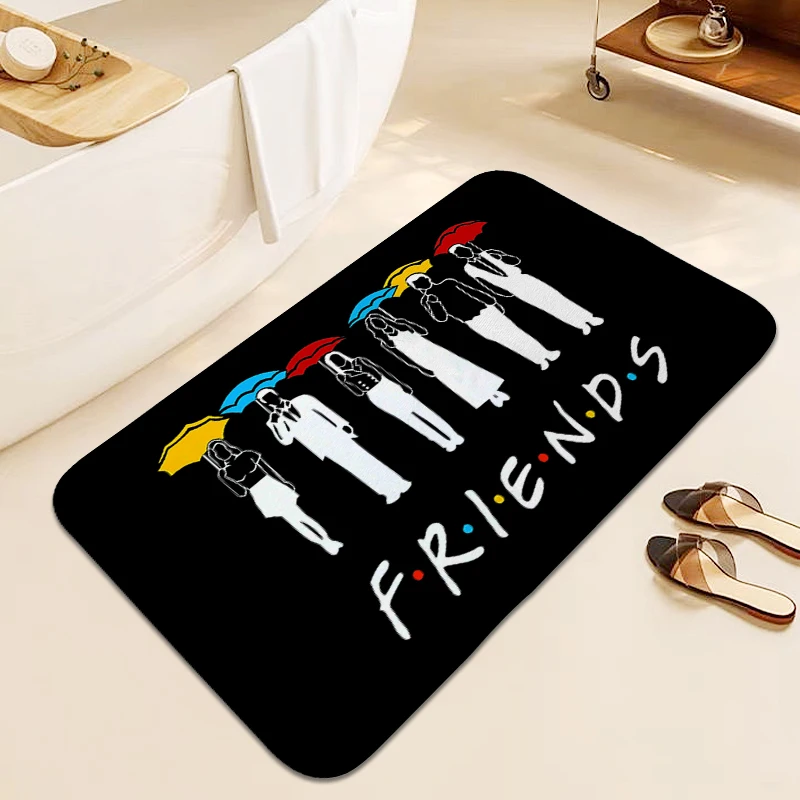 Bathroom Rug F-Friends tv Show Bedroom Carpet Anti Slip Kitchen Treadmill Living Room Custom House Entrance Mat Home Decorations