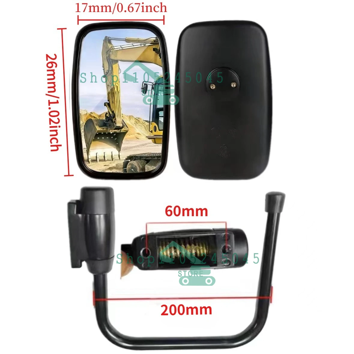 

For VOLVO-EC Excavator Mirror Reversing Rearview Mirror Excavator Accessories High Quality Brand New