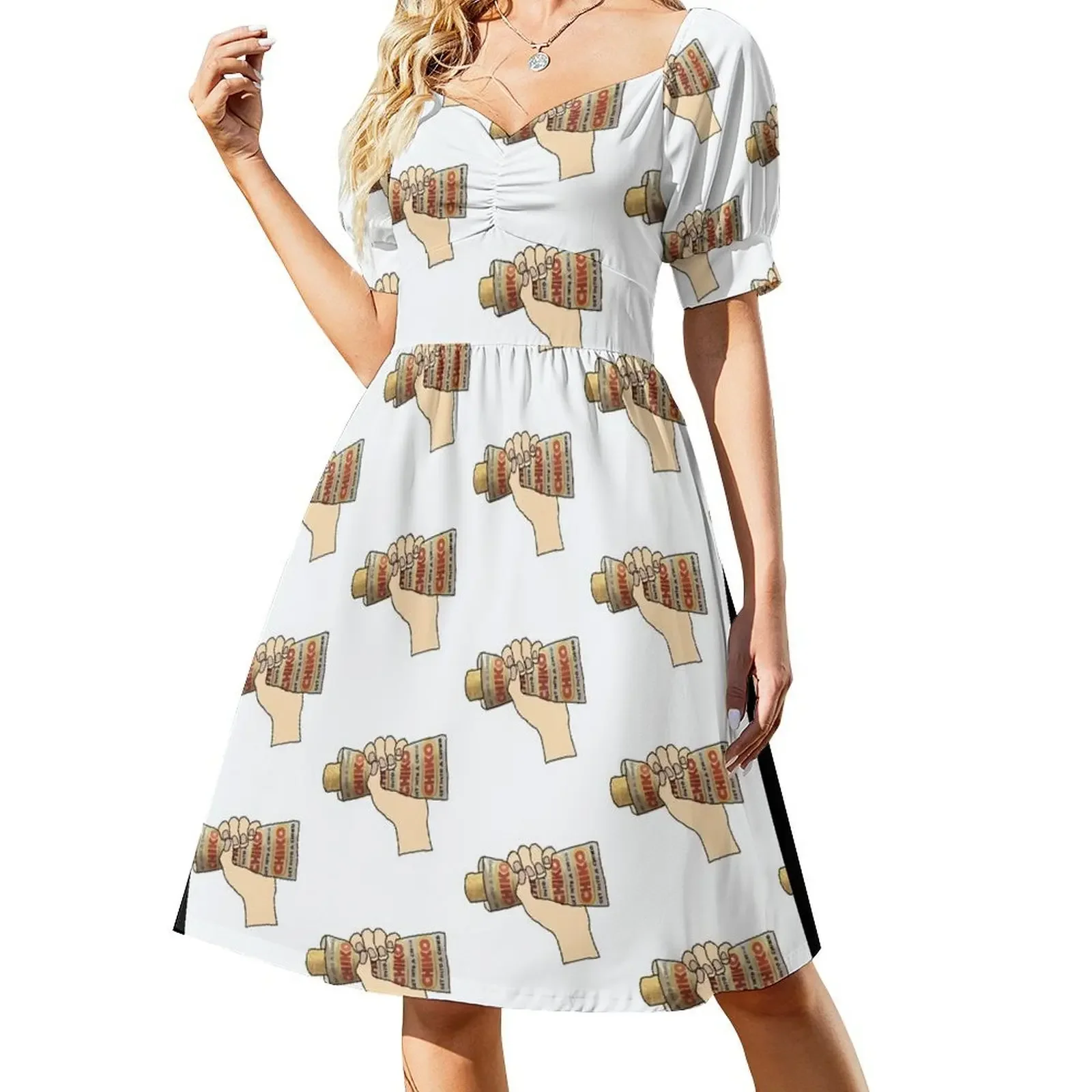 

Chuck us a Chiko! Short-Sleeved Dress summer clothes for women summer dress korean women Dress