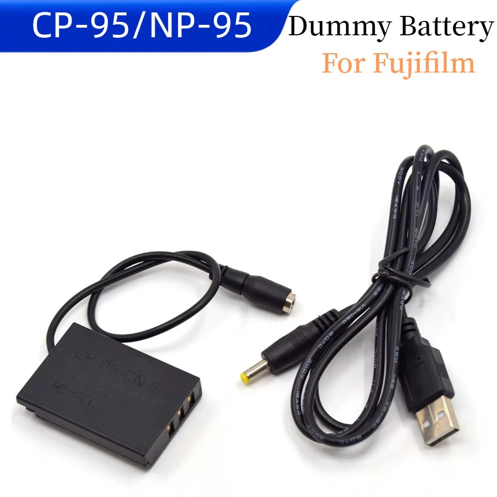 

Dummy Battery NP-95 for Fujifilm F30 X70 X-S1 X100 X100T Real 3D W1 F31 FD F31FD Camera CP-95 Coupler+USB Power Cable DC