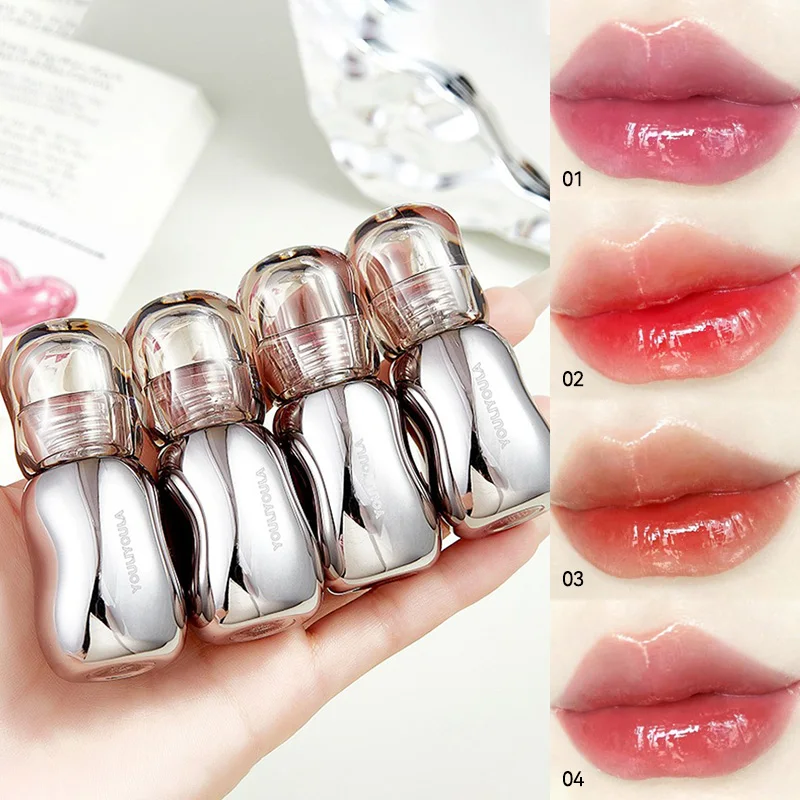 Shuiliang グロッシー リップ グロス: 美白効果のあるふっくらと光沢のある唇のための超保湿フォーミュラ - 学生に最適