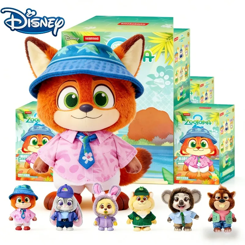 

Плюшевые виниловые фигурки Disney Zootopia (Зверополис): Джуди и Ник, коллекционные куклы-сюрпризы, милые игрушки для фанатов, подарок, декор для дома