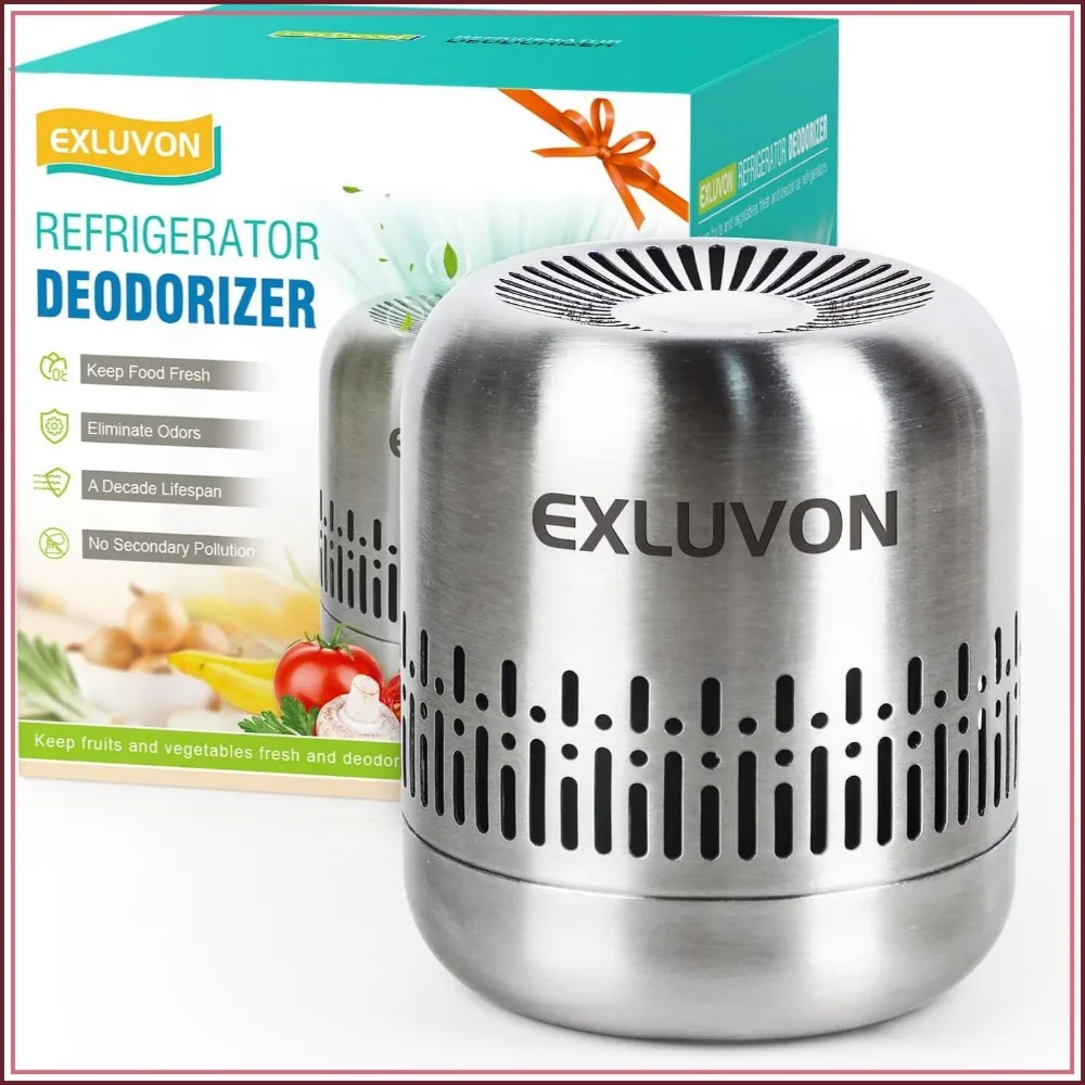Fridge Deodorizer, 10-Year Odor Eliminator for Refrigerator, Freezer, Car, Closet, RV, More Effective Than Baking Soda