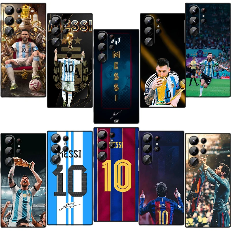 Мягкий силиконовый чехол A5 Famous Footballer M-Messis для Samsung Galaxy S7 8 9 10 20 Plus FE Ultra Lite Edge Caver