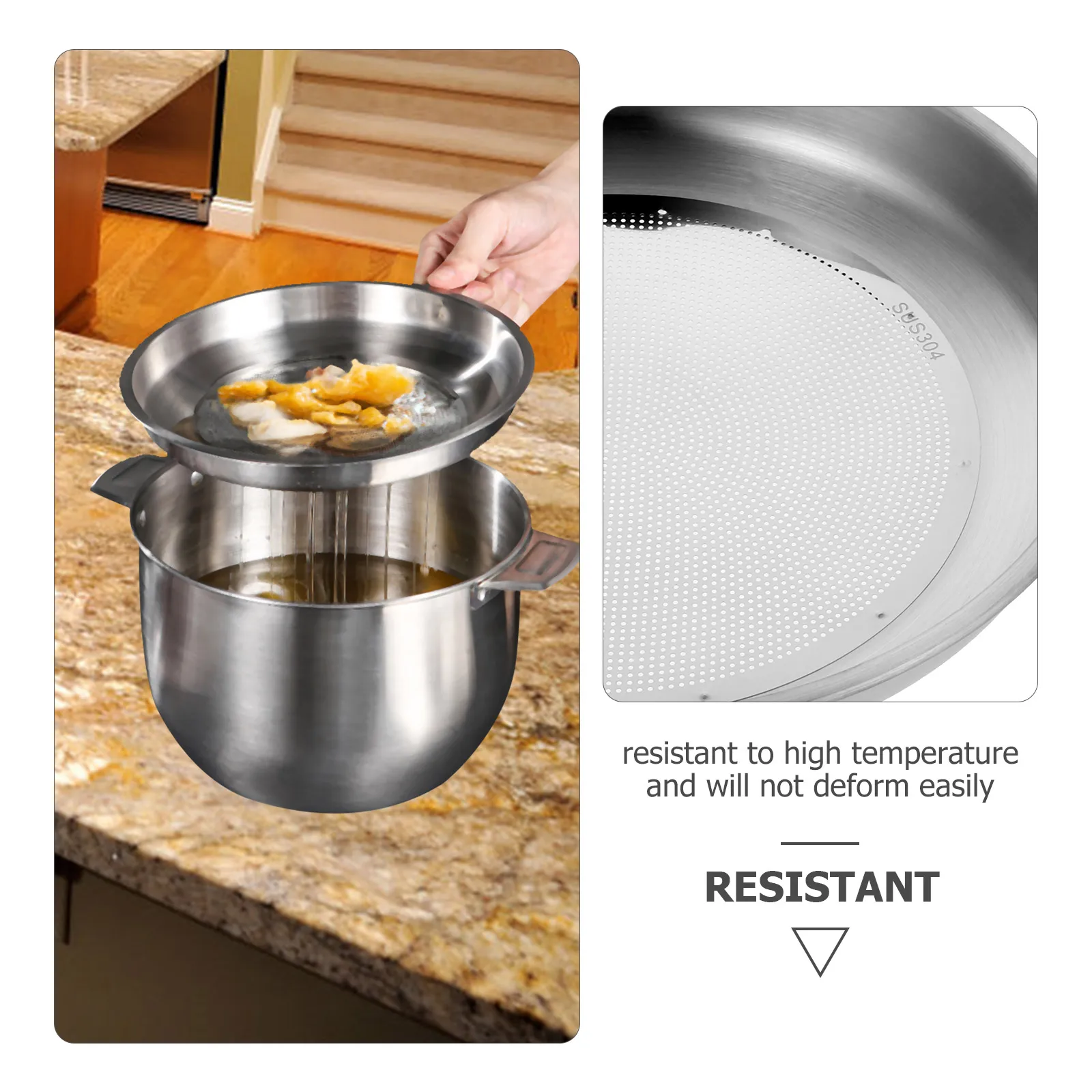 

Stainless Steel Jug 2.8L Container Grease Strainer Kitchen Grease Container With Strainer Used Oil Pot Lid Storage