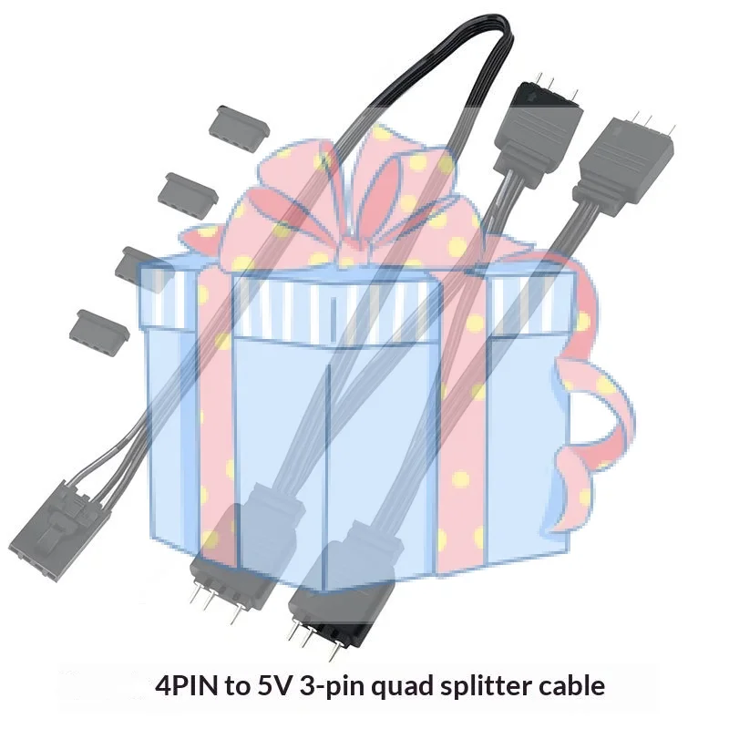 652F 1Pcs 5V 3Pin VDG To 5V 3Pin ARGB SYNC Adapter Cable For Gigabyte Motherboard SYNC Chassis Cooling Fan Accessories