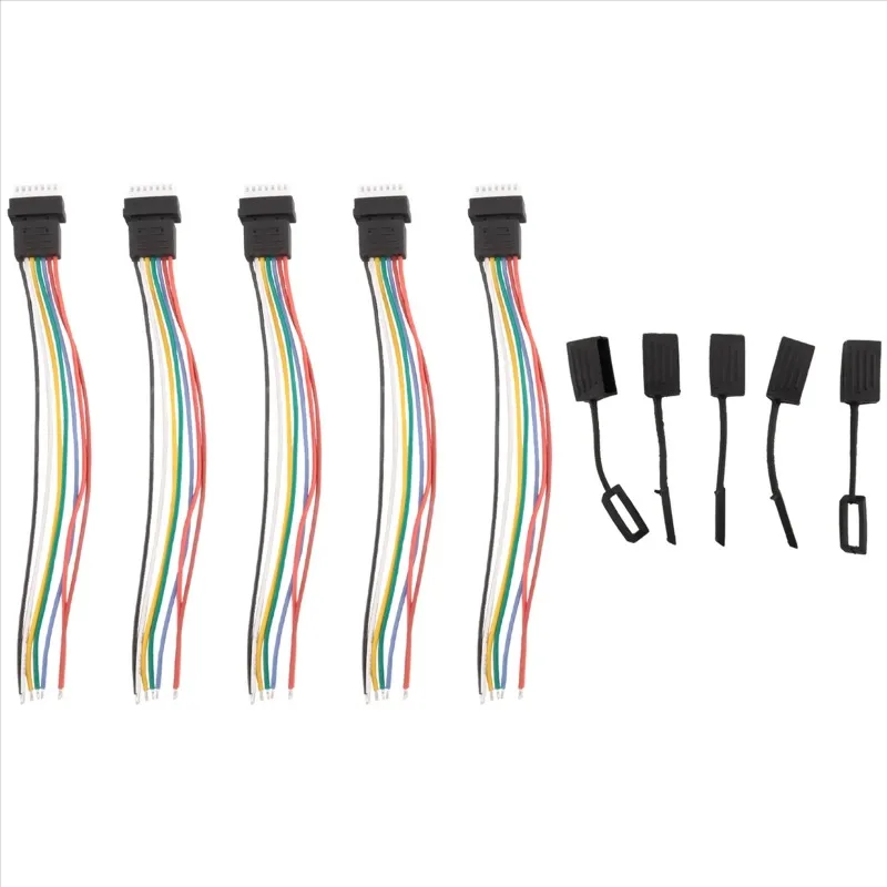 5Pcs 6S Balance Connector Extension Cable 10cm with Cap for LiPo Battery Charging