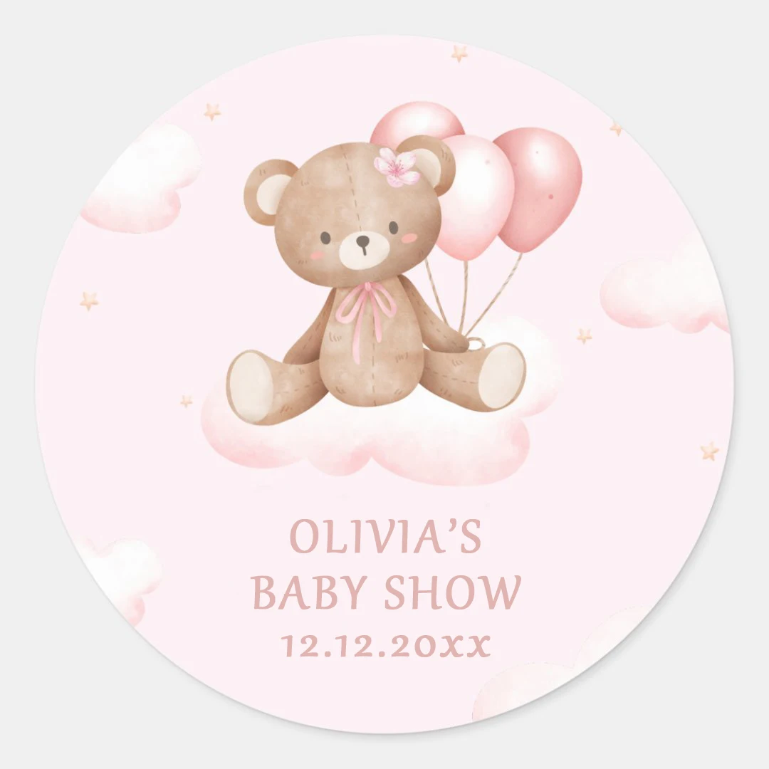 50 ملصقًا مخصصًا، ونمط كرتوني بالون وردي، وأسماء شخصية، وهدايا عيد الميلاد، وملصقات الختم، وديكورات الحفلات