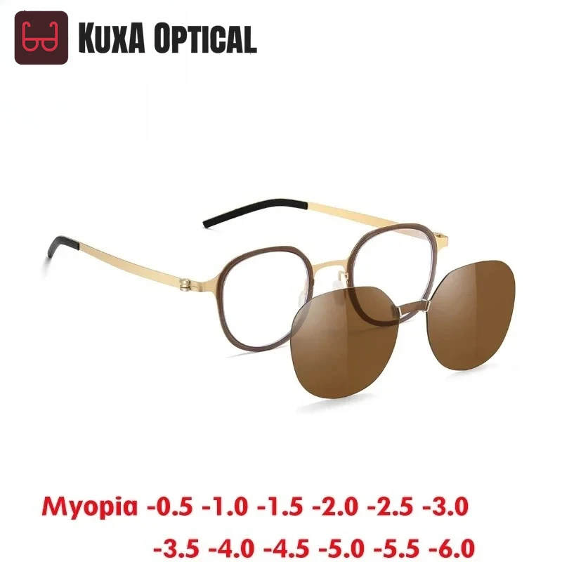 

Xuka спортивные безвинтовые солнцезащитные очки для близорукости в оправе женские сверхлегкие магнитные клипсы поляризованные очки по индивидуальному заказу оптика очки по рецепту -0,50