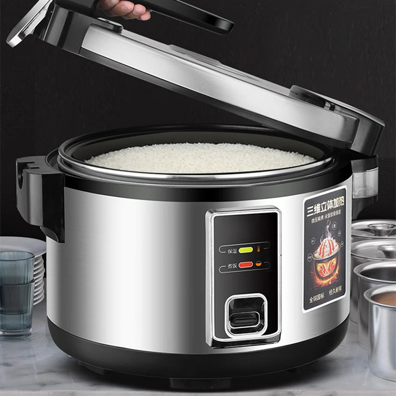 

20L/25L Large Capacity Commercial Rice Cooker & Warmer with Nonstick Inner Pot, Switch Press 2200W/2800W