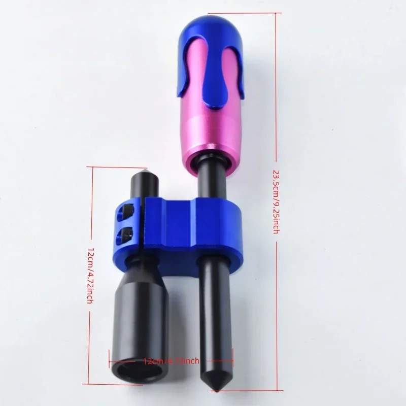 Universal Manual Transmission Aluminum Alloy H-Shape Extended Gear Shift Lever + Ice Cream Style Knob Combo (Multi-Color Optiona