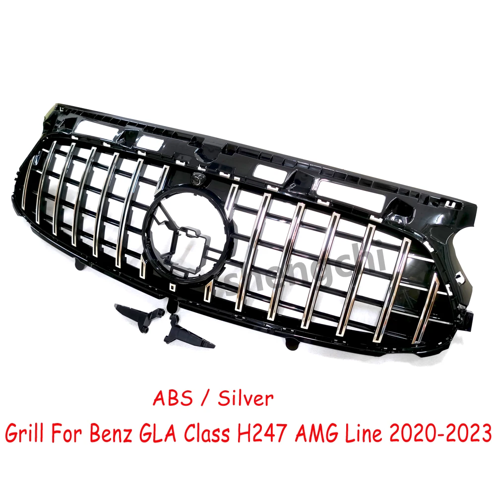 GLA H247 GT Front Bumper Grille For Mercedes Benz GLA Class H247 AMG GLA35 GLA180 GLA200 GLA220 GLA250 AMG Line Grille 2020-2023