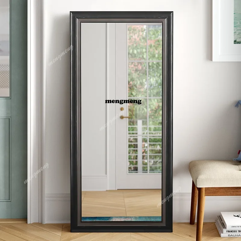 

floor-to-ceiling full-length mirror household bedroom full-length mirror square bathroom mirror wall-mounted customization
