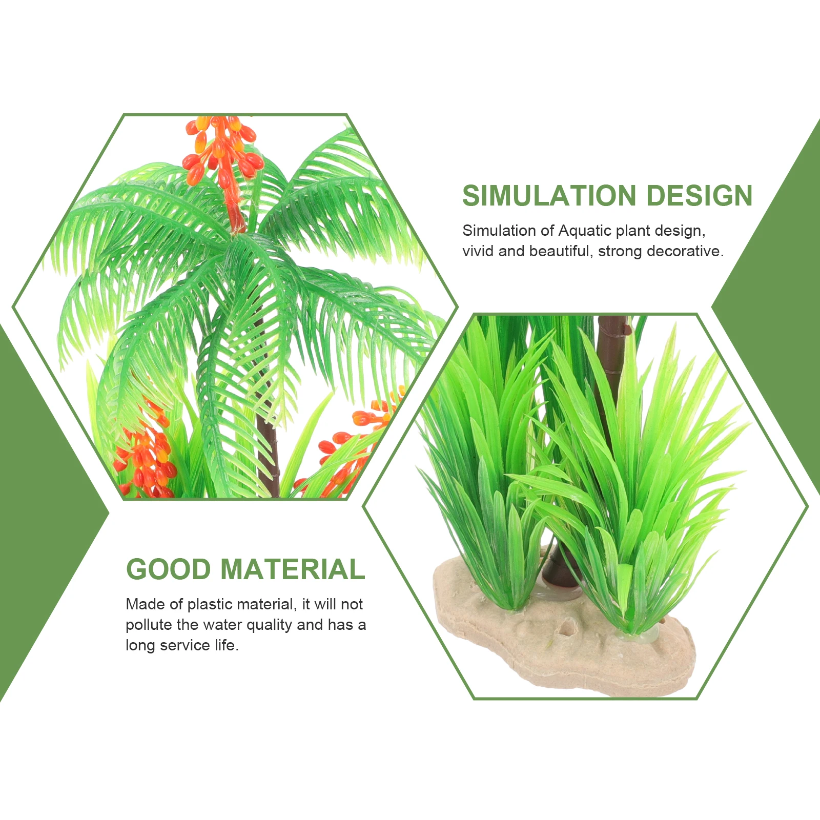 

Simulated Coconut Tree Aquatic Grass Fish Tank Decor Artificial Aquarium Plants Accessories Decoration