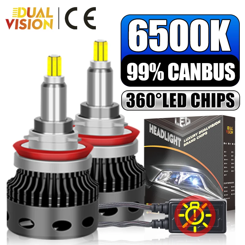 

H7 LED D2S D4S Canbus Автомобильная фара 360 3D CSP Чипы H4 H1 H11 H8 H9 HB3 9005 HB4 9006 9012 HIR2 D2R D4R 6500K Светодиодная лампа для линз