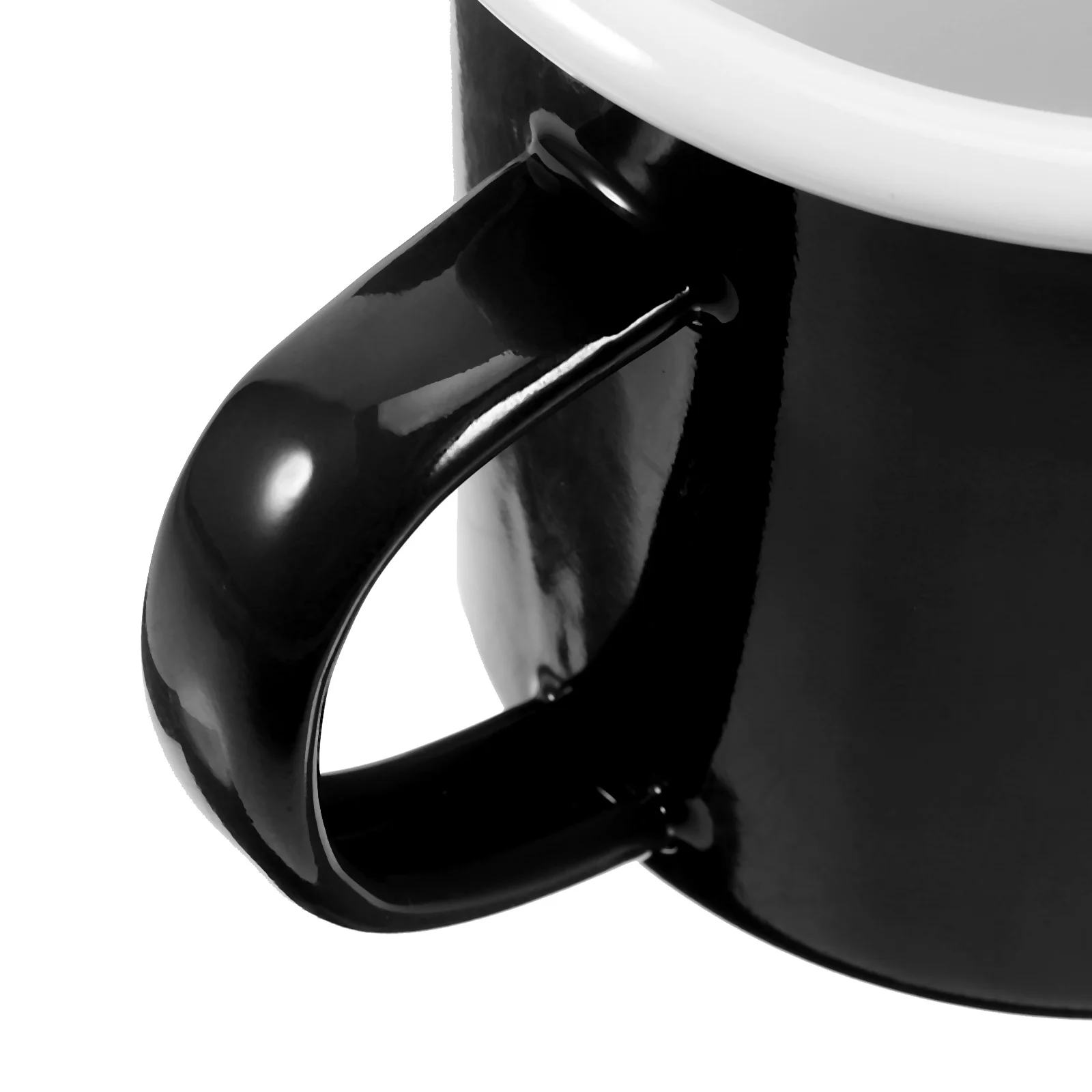 

2pcs Enamel Mugs Vintage Style Retro Mug Coffee Tea Cup Water Drinking Home Outdoor Use Household Cup With Handle Strong
