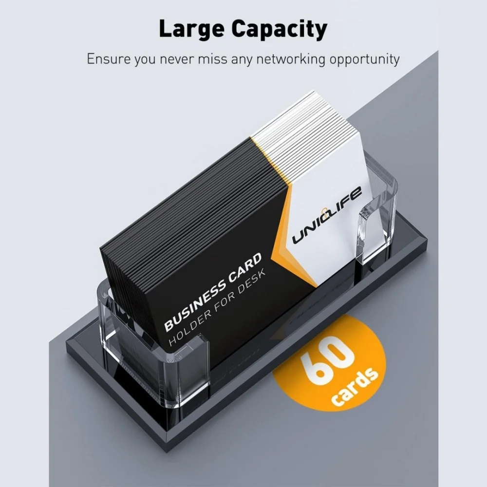 

Акриловая подставка для визиток, черная, прозрачная, для демонстрации вывесок, держатель для открыток, органайзер для офиса и дома, настольная подставка для карт