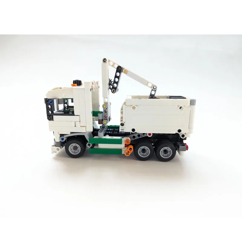 moc-172892-city-sanitation-waste-recycling-truck-building-block-model-438pieces-boys-children's-birthday-building-block-toy-gift